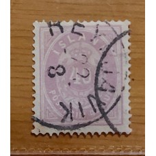 ISLANDIA 1882 Yv. 15 HERMOSA ESTAMPILLA CLASICA 